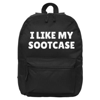I Like My Suitcase I Like My Sootcase Funny 16 in Basic Backpack