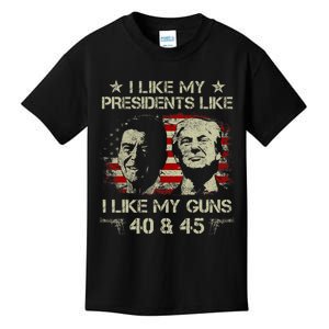 I Like My Presidents Like I Like My Guns 40 45 Funny Kids T-Shirt