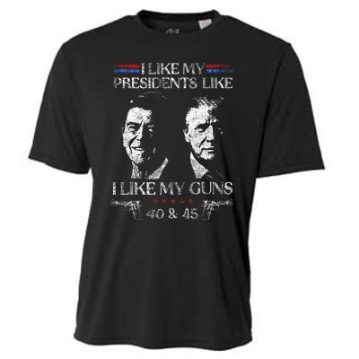 I Like My Presidents Like I Like My Guns Trump Gun 2024 Cooling Performance Crew T-Shirt