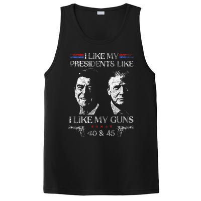 I Like My Presidents Like I Like My Guns Trump Gun 2024 PosiCharge Competitor Tank