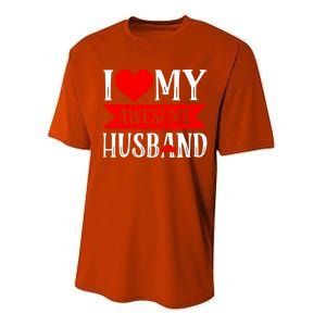 I Love My Awesome Husband Matching Couple Valentine's Day Cute Gift Performance Sprint T-Shirt