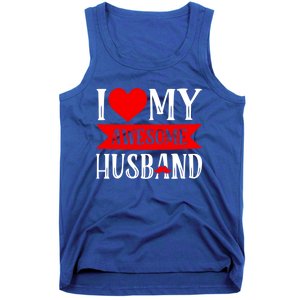 I Love My Awesome Husband Matching Couple Valentine's Day Cute Gift Tank Top