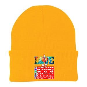 I Love My Enrich Antiracism Inclusion Dei Culture Funny Gift Knit Cap Winter Beanie