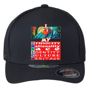 I Love My Enrich Antiracism Inclusion Dei Culture Funny Gift Flexfit Unipanel Trucker Cap