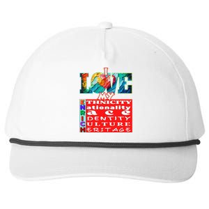 I Love My Enrich Antiracism Inclusion Dei Culture Funny Gift Snapback Five-Panel Rope Hat