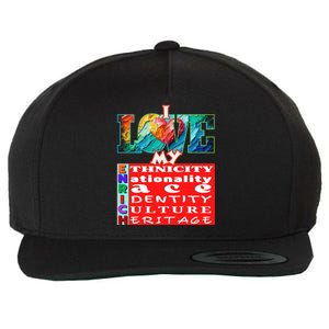 I Love My Enrich Antiracism Inclusion Dei Culture Funny Gift Wool Snapback Cap