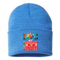 I Love My Enrich Antiracism Inclusion Dei Culture Funny Gift Sustainable Knit Beanie