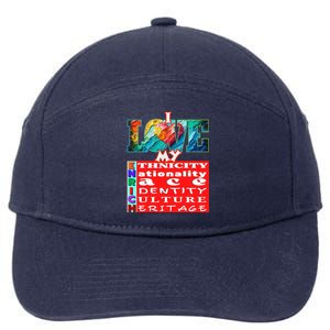 I Love My Enrich Antiracism Inclusion Dei Culture Funny Gift 7-Panel Snapback Hat