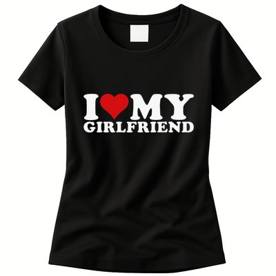 I Love My Girlfriend I Heart My Girlfriend Gf Womens T-Shirt