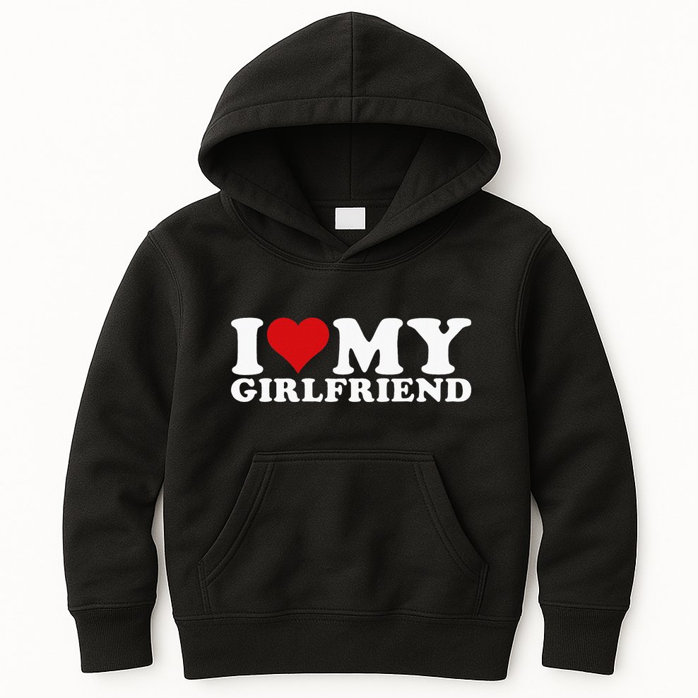 I Love My Girlfriend I Heart My Girlfriend Gf Kids Hoodie