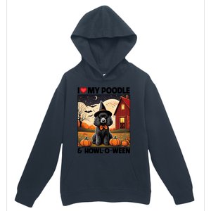 I Love My Poodle And Howloween Halloween Pumpkin Dog Mom Dad Gift Urban Pullover Hoodie