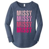 I Love Missy First Name Missy Vintage Women's Perfect Tri Tunic Long Sleeve Shirt