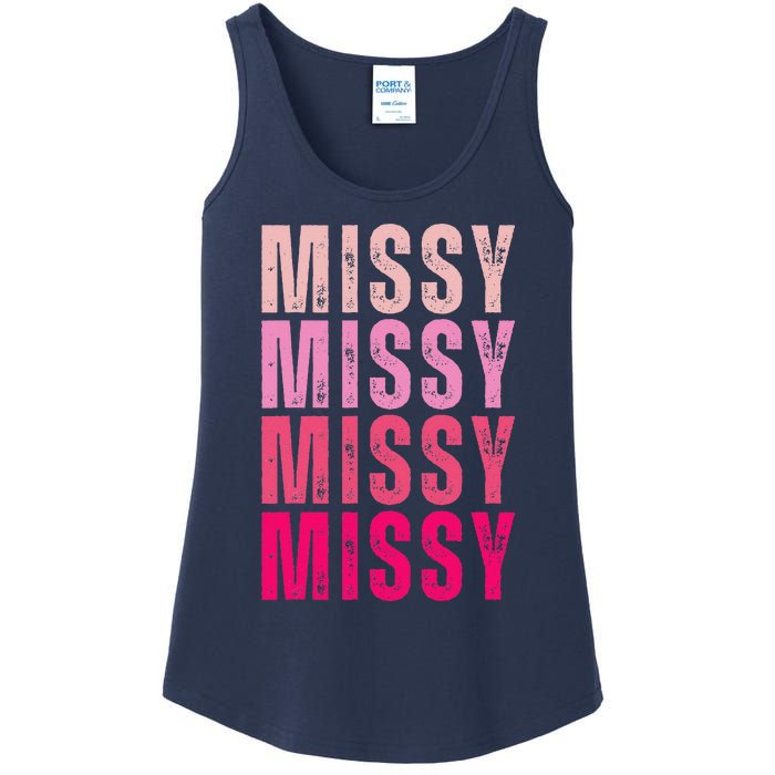 I Love Missy First Name Missy Vintage Ladies Essential Tank