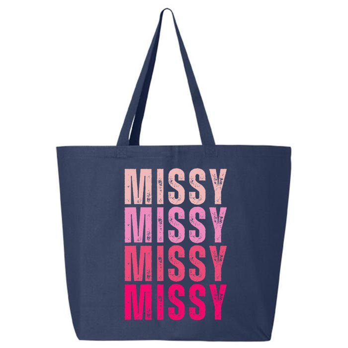 I Love Missy First Name Missy Vintage 25L Jumbo Tote