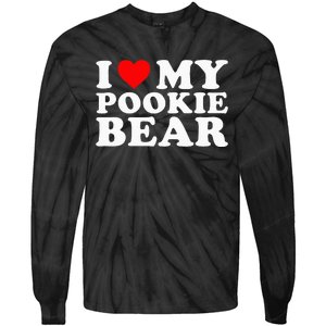 I Love My Pookie Bear Funny Tie-Dye Long Sleeve Shirt