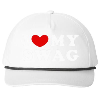 I Love My Swag I Heart My Swag Snapback Five-Panel Rope Hat