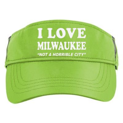 I Love Milwaukee Wisconsin Adult Drive Performance Visor