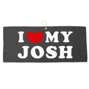 I Love My Josh Large Microfiber Waffle Golf Towel