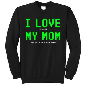 I Love My Mom Gamer Gifts For Teen Boy Video Games Sweatshirt