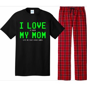 I Love My Mom Gamer Gifts For Teen Boy Video Games Pajama Set