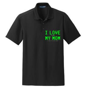 I Love My Mom Gamer Gifts For Teen Boy Video Games Dry Zone Grid Polo