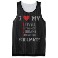 I Love My Soulmate I Heart My Soulmate Mesh Reversible Basketball Jersey Tank