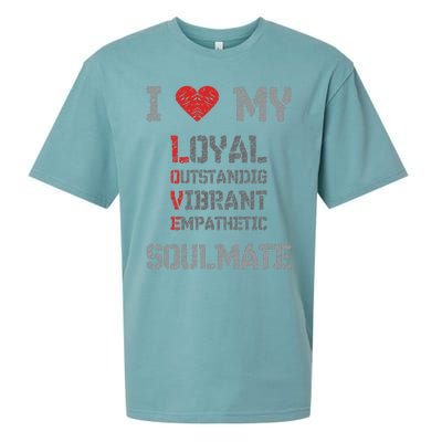 I Love My Soulmate I Heart My Soulmate Sueded Cloud Jersey T-Shirt