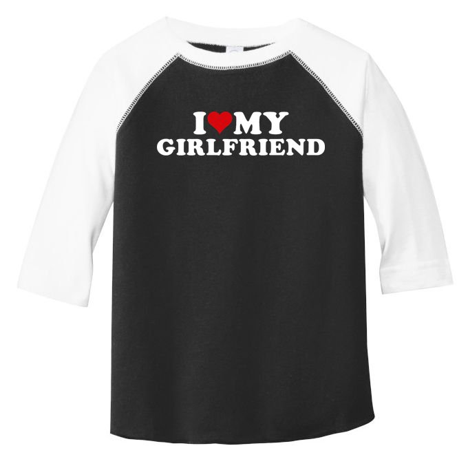 I Love My Hot Girlfriend I Heart My Hot Girlfriend Gf Toddler Fine Jersey T-Shirt