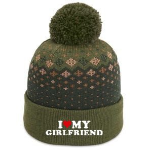 I Love My Hot Girlfriend I Heart My Hot Girlfriend Gf The Baniff Cuffed Pom Beanie