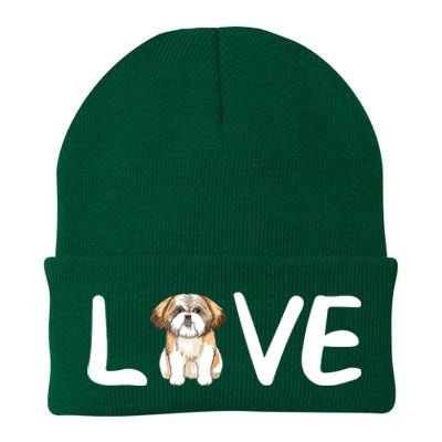 I Love My Shih Tzu Dog Shih Tzu Heart Shih Tzu Love Knit Cap Winter Beanie