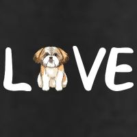I Love My Shih Tzu Dog Shih Tzu Heart Shih Tzu Love 7 Panel Mesh Trucker Snapback Hat