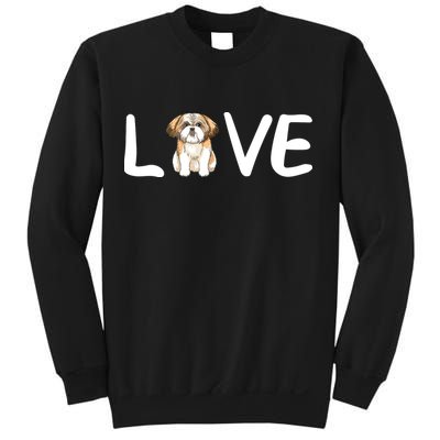 I Love My Shih Tzu Dog Shih Tzu Heart Shih Tzu Love Sweatshirt
