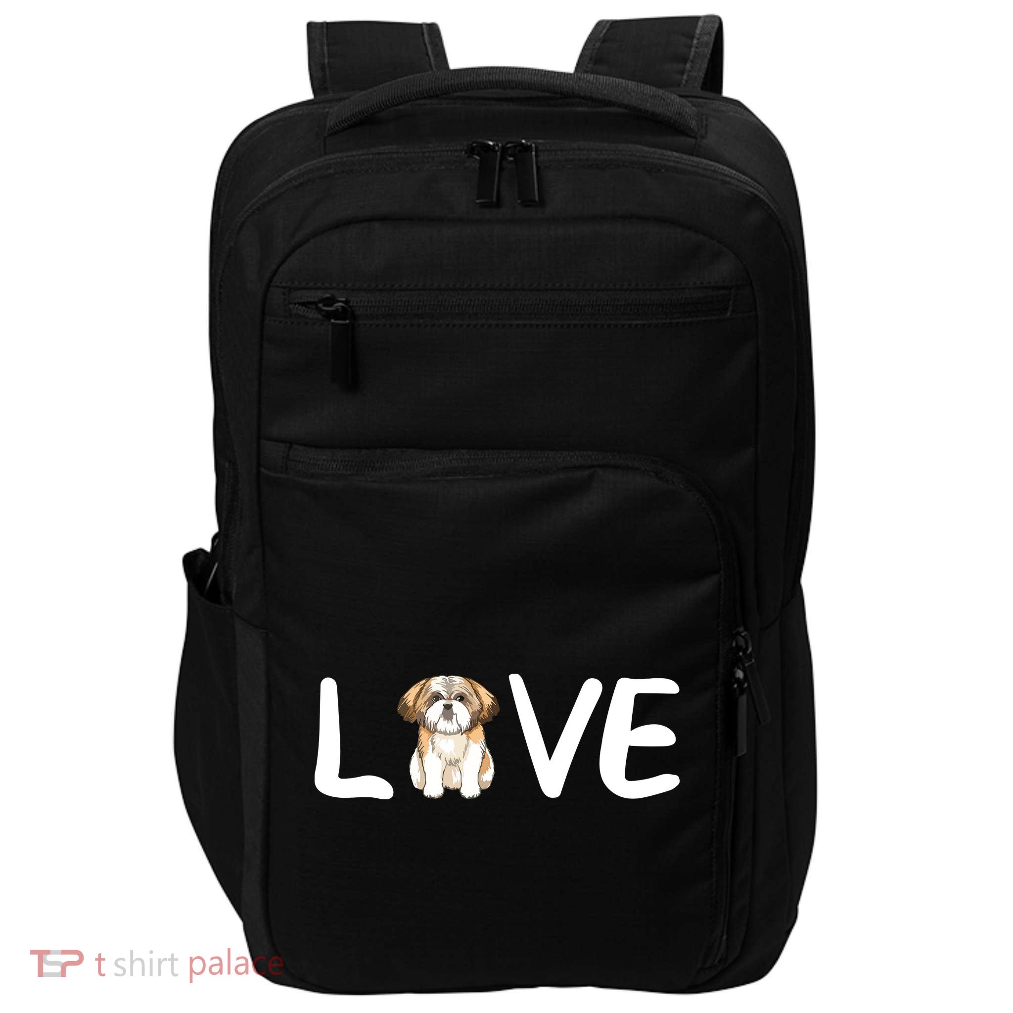 I Love My Shih Tzu Dog Shih Tzu Heart Shih Tzu Love Impact Tech Backpack