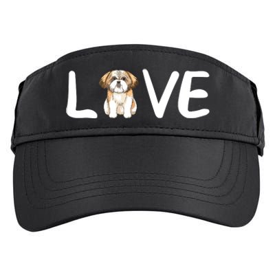 I Love My Shih Tzu Dog Shih Tzu Heart Shih Tzu Love Adult Drive Performance Visor