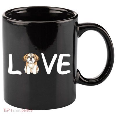 I Love My Shih Tzu Dog Shih Tzu Heart Shih Tzu Love 11oz C Handle Ceramic Mug