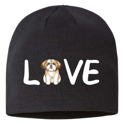 I Love My Shih Tzu Dog Shih Tzu Heart Shih Tzu Love Sustainable Beanie