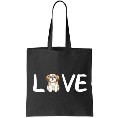 I Love My Shih Tzu Dog Shih Tzu Heart Shih Tzu Love Bag