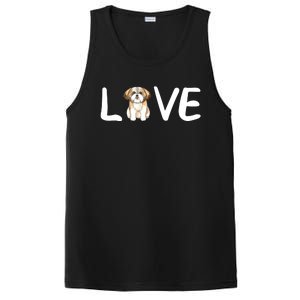 I Love My Shih Tzu Dog Shih Tzu Heart Shih Tzu Love PosiCharge Competitor Tank