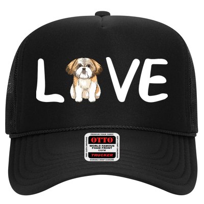 I Love My Shih Tzu Dog Shih Tzu Heart Shih Tzu Love Trucker Hat