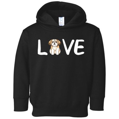 I Love My Shih Tzu Dog Shih Tzu Heart Shih Tzu Love Toddler Hoodie