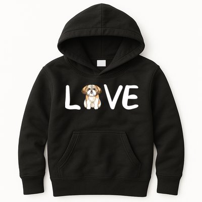 I Love My Shih Tzu Dog Shih Tzu Heart Shih Tzu Love Kids Hoodie