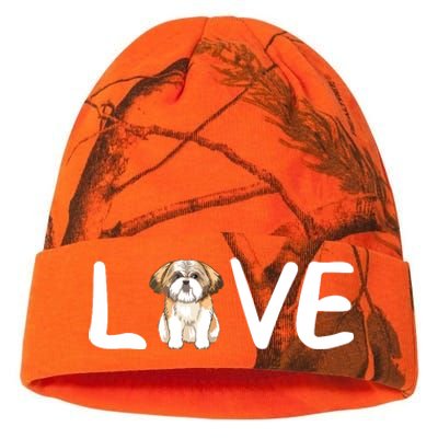 I Love My Shih Tzu Dog Shih Tzu Heart Shih Tzu Love Kati Licensed 12" Camo Beanie