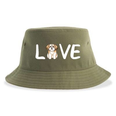 I Love My Shih Tzu Dog Shih Tzu Heart Shih Tzu Love Sustainable Bucket Hat