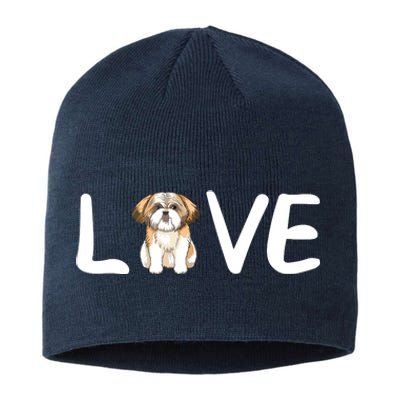 I Love My Shih Tzu Dog Shih Tzu Heart Shih Tzu Love Sustainable Beanie