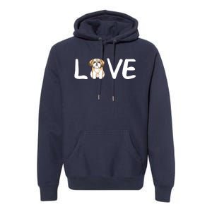 I Love My Shih Tzu Dog Shih Tzu Heart Shih Tzu Love Premium Hoodie