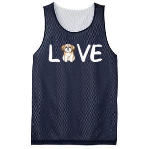 I Love My Shih Tzu Dog Shih Tzu Heart Shih Tzu Love Mesh Reversible Basketball Jersey Tank