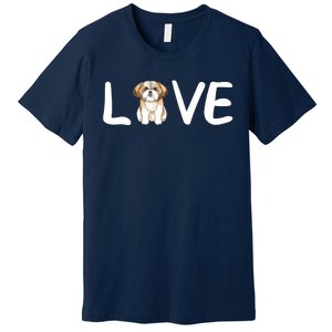 I Love My Shih Tzu Dog Shih Tzu Heart Shih Tzu Love Premium T-Shirt