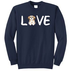 I Love My Shih Tzu Dog Shih Tzu Heart Shih Tzu Love Tall Sweatshirt