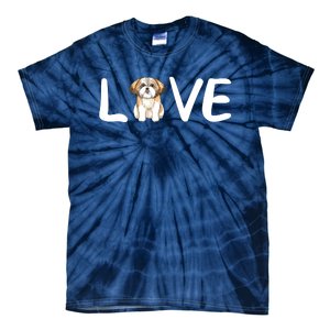 I Love My Shih Tzu Dog Shih Tzu Heart Shih Tzu Love Tie-Dye T-Shirt