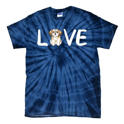 I Love My Shih Tzu Dog Shih Tzu Heart Shih Tzu Love Tie-Dye T-Shirt